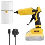 100W For Dewalt XR DCB 18V 20V Battery Cordless Dual Power Hot Melt Glue Gun