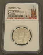 2020 GREAT BRITAIN TEAM 50P NGC MS69 DPL TOKYO OLYMPICS HIGH GRADE 1ST RELEASES 