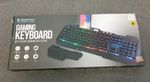 Goodmans LED Multi Colour Light Up Gaming Keyboard With Phone Holder Wrist Rest
