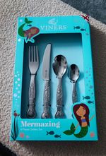Viners Mermazing 4pc Children's Stainless Steel Cutlery Set Dishwasher Safe