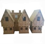 Wooden made-to-order Tudor Dolls House... Set of two. Assembly required.