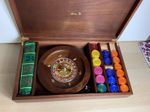 Renzo Romagnoli Solid Mahogany Roulette Wheel Case Set