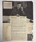 1940 Wendell Willkie RNC Wings for Willkie Aviation Campaign Telegram Linnell