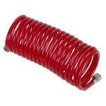 Sealey Pu Coiled Air Hose 5Mtr x Ø5mm with 1/4"BSP Union Air Hose
