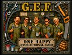 ROYAL AIR FORCE G.E.F. DYSFUNCTIONAL FAMILY FUNNY 112mm x 88mm NOVELTY STICKER