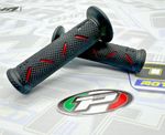 ProGrip Superbike Motorcycle Road Race Dual Compound Handlebar Grips Black / Red