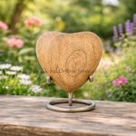 Wooden Heart Keepsake Urn for Funeral Human Ashes