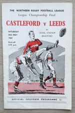 RUGBY LEAGUE CHAMPIONSHIP FINAL PROGRAMME CASTLEFORD V LEEDS 1969