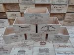 Wine Box Crate. Wooden. 6 bottle size. French, Genuine, Storage*