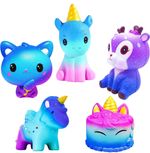 Galaxy Squishies Toys,5 Slow Rising Squishiy Jumbo galaxy Squeeze Soft Toys kids