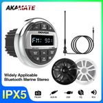 Marine Bluetooth Radio Stereo System Waterproof Boat Speakers FM AM MP3 Player