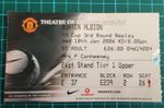 Manchester United V Burton Ticket 2005/06 FA Cup Replay Game East Stand