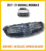VAUXHALL INSIGNIA B 2017 - 2021 GRILLE MAIN TOP RADIATOR BLACK & CHROME TRIMS