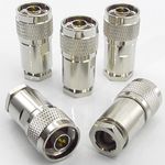 5pcs N Type Male Plug for RG213 LMR400 Westflex 103 RG8, Clamp Compression Plug