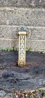 Antique Solid Brass Door Knocker 19thc Victorian Large Size 7.5 Inch Length