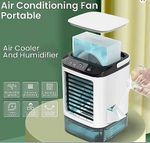 Air Conditioner 3-Speed Small Mini Air Cooler Water Tank 900ML Ice Cold Office