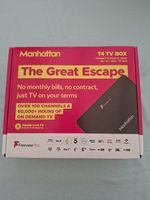 Manhattan T4 TV Box HD 4Kover 100 Channels Freeview Play Pause Live TV