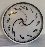 Rare ChilliChilly Dali Clock Designer Wall Clock Smooth Sweep 30cm