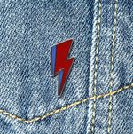 *RARE* David Bowie Aladdin Sane Lightning Pin Badge *UK STOCK*
