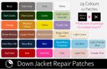 Down jacket repair patches 10x10 cm self adhesive range of colours P&P discount