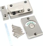 Satin Indicator Bolt Vacant Engaged Bathroom Privacy WC Toilet Lock Satin Nickel