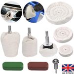 9pcs Buffing Wheel for Drill,Buffing Pad Polishing Wheel Kits for Metal Aluminum