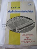 1963-64 Leeds v Castleford Rugby League Yorkshire Cup 1st round 7.9.1963