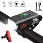 Mountain Bike Lights USB Rechargeable Bicycle T6 LED Torch Front Rear Lamp Set