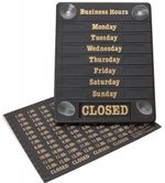 Business Hours Opening Times Door Sign Shop Hours Open Closed Notice 8" x 6.5"