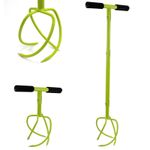 35" Long Handle Garden Twist Tiller, Manual Twist Gardening Cultivator Rotavator