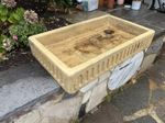 Antique Fluted Butlers Sink Glazed Stoneware Planter Etc