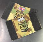 Virtus MTP Vest Badge, Zap Blood Rank TRF Union Jack, Army Military Personalised