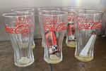 Coca-Cola Glasses Six New Old Stock Vintage/Retro Woolworths 1980s