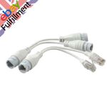 POE Splitter RJ45 2-in-1 Network Cabling Connector For Security Camera Install A