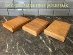 Solid oak Display Base Plinths Plaque Handmade ANY SIZE