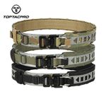 TOPTACPRO Tactical 2" Belt with Quick Release Metal Buckle D-ring Outdoor Gear