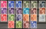 GB QEII 1971 - 1980 Wales Regional Definitives SG W13 - SG W34 MNH