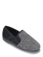 Mens Gusset Slippers Extra Wide Fit Elastic – Non-Slip, Comfortable House Shoes