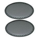 2 x Black Metal Mesh Speaker Grilles 6 inch 153mm Grill
