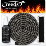 Black Heat Resistant Stove Rope Flue Seals Reeds 6,8,10,12mm (Medium Density)
