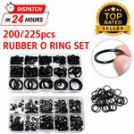 200/225PCS Rubber O Ring Seal Set Nitrile Gasket Washer Kit FREE UK SHIPPING