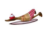 Bamboo Root Surfer Duck Carved Duck Ornament Red Surf Board Duck Carving 30cm