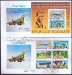 '77 TWO BA CONCORDE REPUBLIC OF TOGO COVERS_SIGNED Cpt WALOPLE/SEO BROWN_#1/2