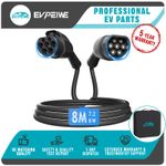 EV Charger Extension Cable 32 A 7.2 kW 8 m, 1-Phase Type 2 Extension Cable