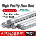 99.99% Zinc Rod High Purity Zn Ingot/Bar Anode Electroplating Ø5~120mm 100/300mm