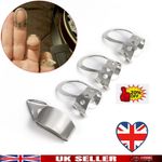 New Adjustable 3 Finger Picks+1 Thumb Pick Acoustic Guitar Banjo Pick (Silver) U