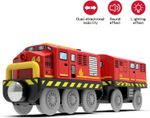 Wooden Train Battery Operated Locomotive For Thomas Brio Track Kid Pretend Toys