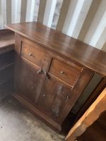 Antique Poplar Matching Cabinet Set