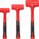 3 Piece Dead Blow Hammer Set, 16Oz 1LB, 27Oz 1.5LB, 45Oz 3LB, Shockproof Design