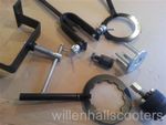 ukscooters LAMBRETTA SET OF 7 PROFESSIONAL TOOLS FORK, CLUTCH, FLYWHEEL, HUB 
